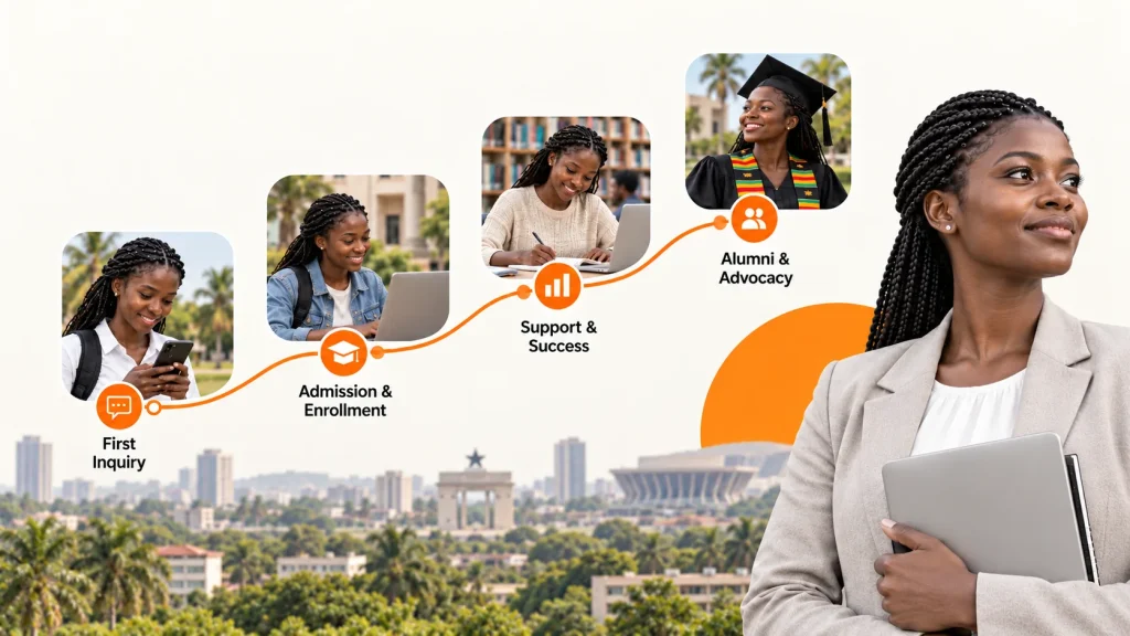 Neexa AI student relationship journey across the lifecycle in Ghana